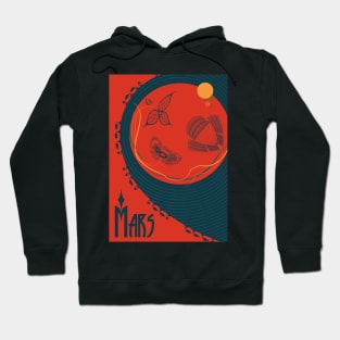 Mars - Art Nouveau Space Travel Poster Hoodie